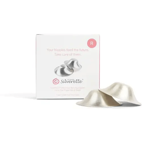 SILVERETTE The Original Silver Nursing Cups, Nipple Covers for Breastfeeding, Regular