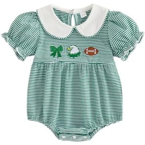 Baby Boy Girl Bubble Romper Short Sleeve Collar Summer Bodysuit