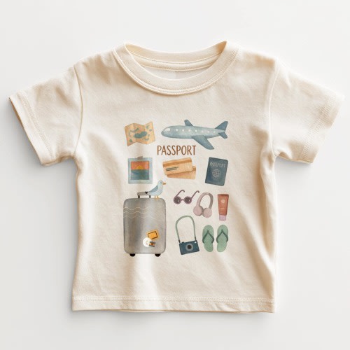 Passport Travel Kids Shirt - Cute Adventure Explorer Toddler Tee