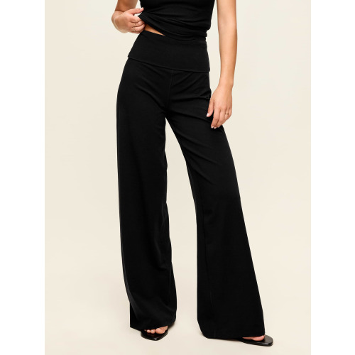High-Waisted PowerChill Fold-Over Wide-Leg Pants
