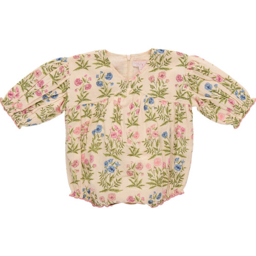 Baby Girls Wynne Bubble, Leafy Floral - Pink Chicken | Maisonette