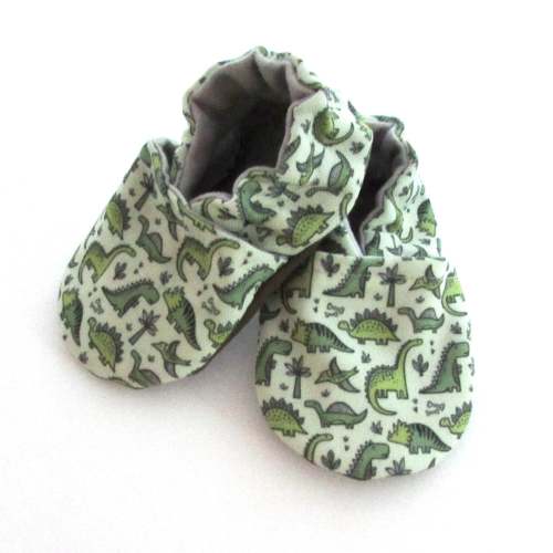 Dino Eco-Canvas Baby and Toddler Shoes That Don't Fall Off | Cabooties - Cabooties Company