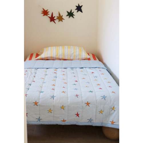 Retro Star Reversible Rainbow Quilt – Play Linen