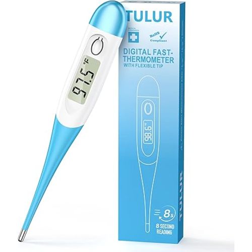 Thermometer for Adults and Kids with 8 Seconds Fast Accurate Reading, Acctrate & Safe-Baby Thermometer for Oral, Rectal or Under Arm Use, Large LCD Display with Fever Alarm