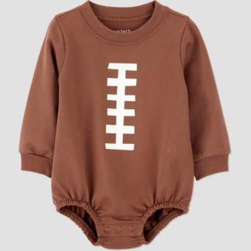 Carter's Just One You® Baby Football Bubble Bodysuit - Brown 3M