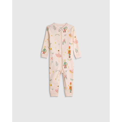 100% Organic Cotton One Piece Pajama - Baby in Nutcracker
