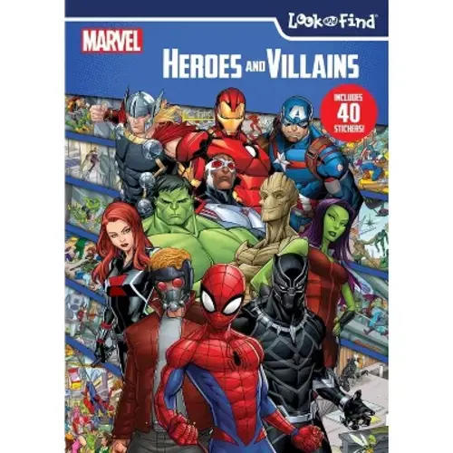 Marvel: Heroes and Villains Look and Find - by Pi Kids (Paperback)