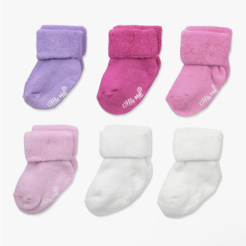 Little Me baby-girls 6 Pack Variety Socks