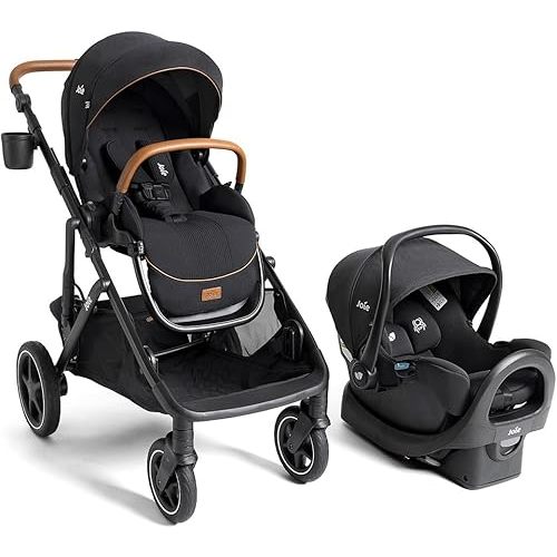Joie Baby, Chive and Rue - All-in-One Convertible Single-to-Double Modular Stroller with 20+ Customizable Modes & All-Terrain Wheels, and Lightweight Infant Car Seat Travel System (Shale)