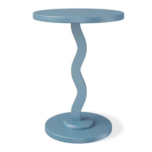 Mainstays Kids Wood Wavy Nightstand Side Table, Blue