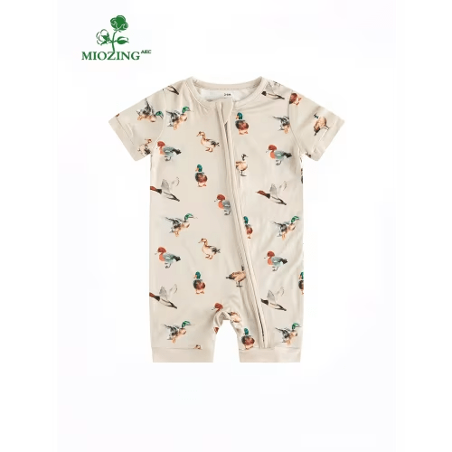 soft bamboo fiber baby romper zip convertible footie - Temu