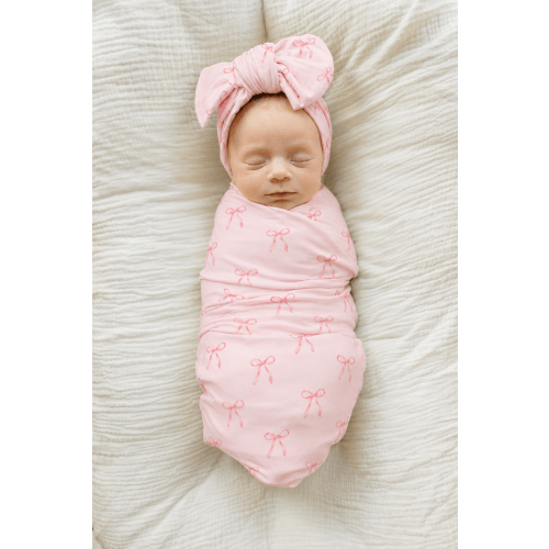 Blush & Bows Swaddle | Blanket