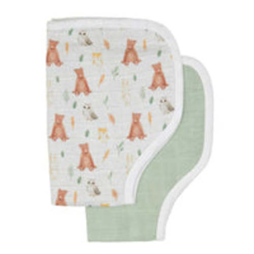 All4Ella Burp Cloths 2pk Forest Friends