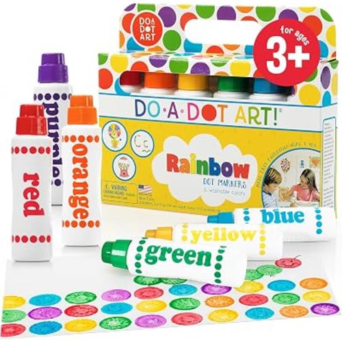 Do A Dot Art! Markers 6-Pack Rainbow Washable Paint Markers