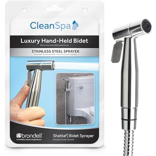 Brondell CSL-40 CleanSpa Luxury Hand Held Bidet Shattaf Sprayer, Silver