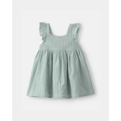 Baby Girl Ruffle-Sleeve Dress - Green - OshKosh B'gosh | Carter's
