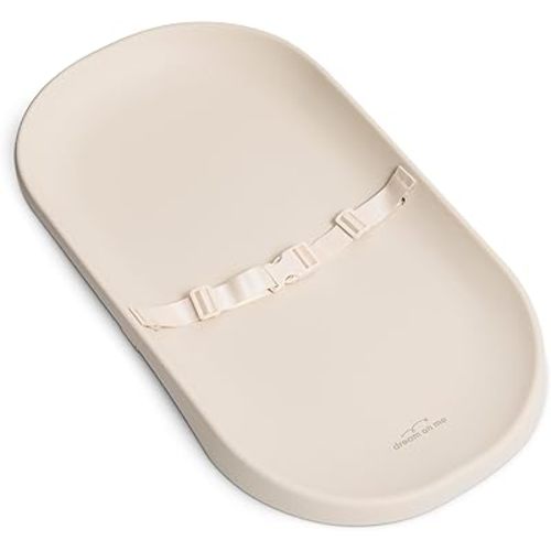 Dream On Me Lotti Love Baby Changing Pad, Waterproof, Contoured Design with Safety Strap, Soft Wipe-Clean Surface, Secure Nursery Changing Pad, Magnolia White