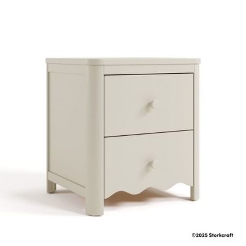 Storkcraft Casablanca 2-Drawer Nightstand Frosted Oat