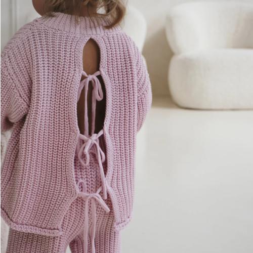 JUNIE BACK TIE KNIT - PERIWINKLE