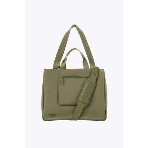 BÉIS 'The East to West Tote' in Olive - Green Recycled Travel Tote Bag