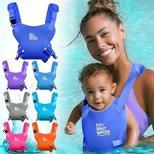 Baby Carrier - Premium Neoprene Ergonomic for Warm & Safe Water & Land Fun (4-24 Months) - Adjustable Infant & Toddler Harness – Summer & Winter Baby Carrier (Darkblue)