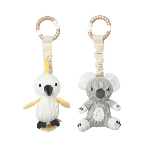 Living Textiles Australiana Stroller Toys Cockatoo & Koala