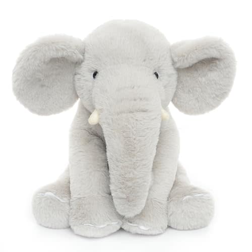 WEIGEDU Huggable Elephant Plush Toy Stuffed Animal, Gray, 13 inch | Giant Cute Elephant for Boys Girls Kids Baby Shower Bedtime Christmas Birthday Nursery Gift, Cuddly, Great for Snuggling