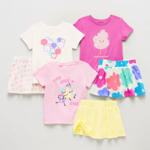 Okie Dokie Toddler & Little Girls 6-pc. Skort Set