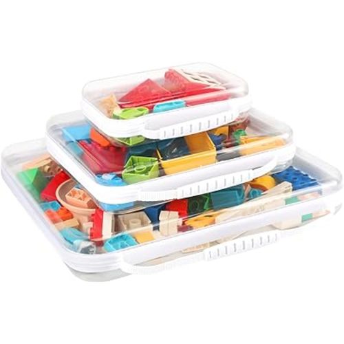 3 Pcs Clear Hard Shell Zipper Case,XL+L+S Clear Cosmetic Bag With Zipper,Hard Plastic Pencil Case,Toy Storage Bags,Portable Waterproof Diaper Bag