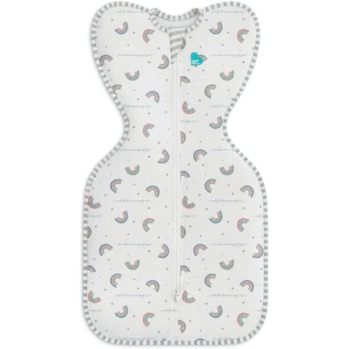 Love to Dream Swaddle UP, Baby Sleep Sack, Self-Soothing Swaddles for Newborns, Get Longer Sleep, Snug Fit Helps Calm Startle Reflex, New Born Essentials for Baby, 1.0 TOG, 8-13lb, Rainbow Dream