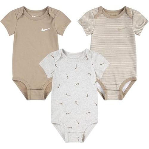 Nike 3-pack Assorted Swooshfetti Bodysuit (Pale Ivory Heather, 3 month)
