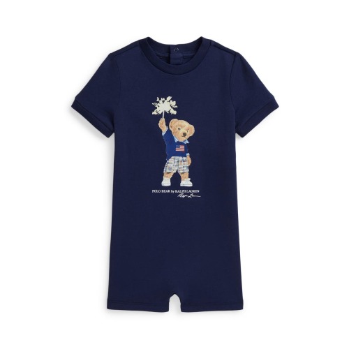Sparkler Bear Cotton Graphic Romper