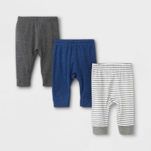 Baby Boys' 3pk Basic Jogger Pull-on Pants - Cloud Island™ Navy