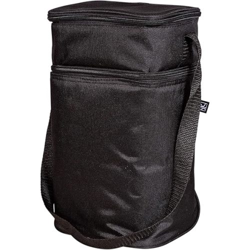 J.L. Childress Six Bottle Breast Milk Cooler Travel Bag - Insulated Baby Bottle Storage Bag, Portable Organizer Pack for Breast Milk, Use for Daycare or On the Go - Black Stripe
