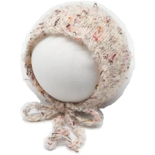 Newborn Baby Photography Props Hat Crochet Knitted Classic Tweed Bonnet Unisex Photo Shoot Outfits Handmade Hat