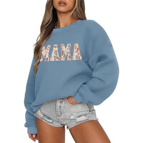LOMON Crewneck Sweatshirt for Women Casual Oversized Pullover Hoodies Long Sleeve Fleece Tops Sweater