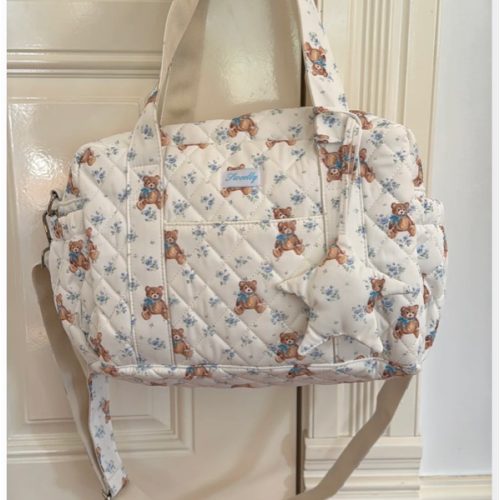 pre order sweetly (BLUE) bear diaper bag