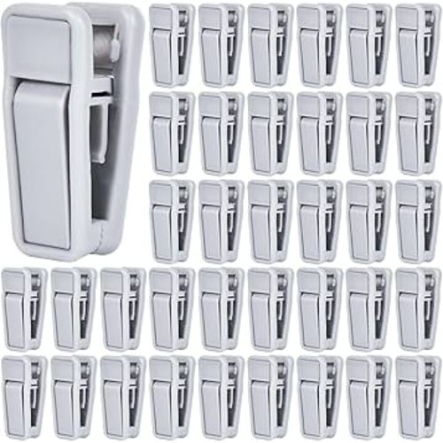 40 Pcs Plastic Baby Hanger Clips Slim-line Finger Clips Set for Clothes Hanger Velvet Hanger (Grey)