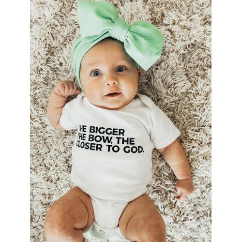 The Bigger the Bow the Closer to God Baby Girl Bodysuit - Etsy