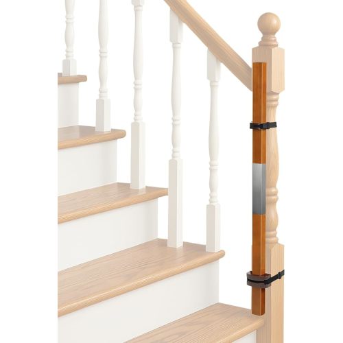 1 Pcs No Hole Stairway Baby Gate Adapter - Fits Round & Square Banisters, Compatible with Most Hardware and Pressure Mount Baby Gates Up to 37 inches Tall