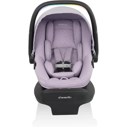 Evenflo LiteMax NXT Rear-Facing Lightweight Preemie and Infant Car Seat 3-30lbs with SensorySoothe. Easy Install with Base (Agate)