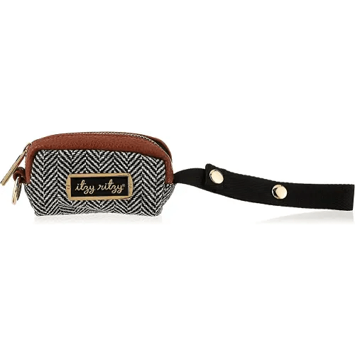 Itzy Ritzy Pacifier Case with Adjustable Handle - Pacifier Pod Holds 2 Pacifiers; Measures 4.5" L x 2.25" W, Coffee and Cream