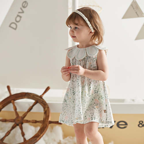 Dave&Bella Summer Toddler Girls Sleeveless Floral Princess Dress – Dave & Bella