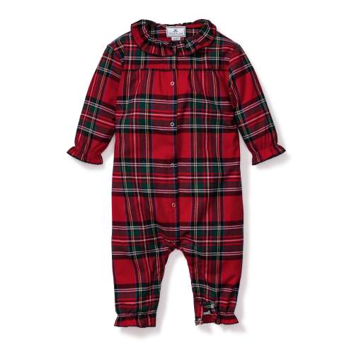 Baby's Brushed Twill Madeline Romper in Imperial Tartan
