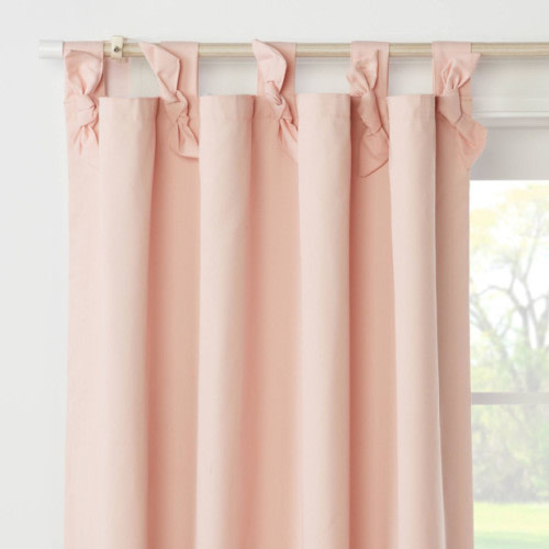 Tie Top Embellished Kids' Blackout Window Curtains