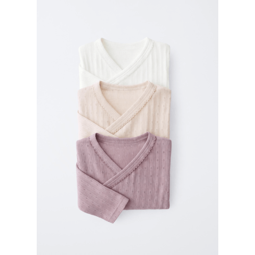 THREE-PACK POINTELLE CROSSOVER BODYSUITS