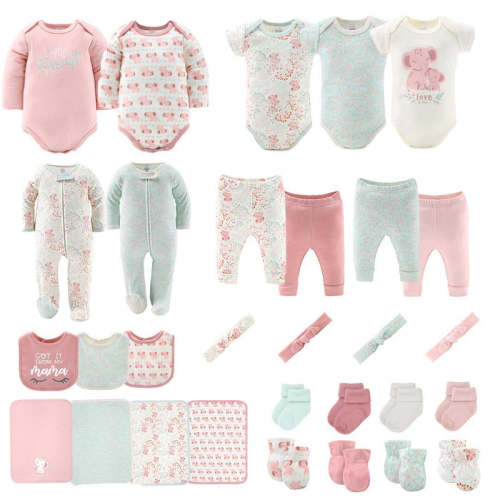 Floral Elephant Baby Layette Gift Set, 30 Piece