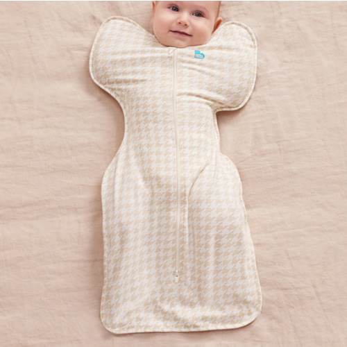 Swaddle Up™ 1.0 TOG Cotton Tan Houndstooth