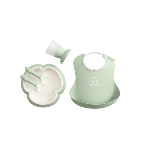 BabyBjörn Baby Dinner Set, 5 pcs, Powder Green