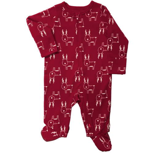 Wonder Nation Baby Gender Neutral Zip Front Footed Sleep N Play Pajamas, Sizes Preemie-6/9 Months